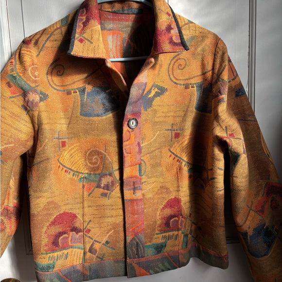 Men's Multicolor Patterned Jacket - Picture 2 of 11